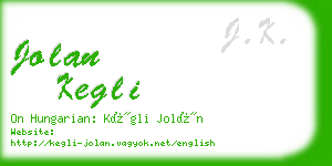 jolan kegli business card